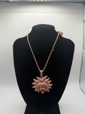Broly pendant necklace - rose gold tone, spiky hair