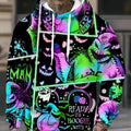 Oogie Boogie Neon Grid Hoodie — With Pocket