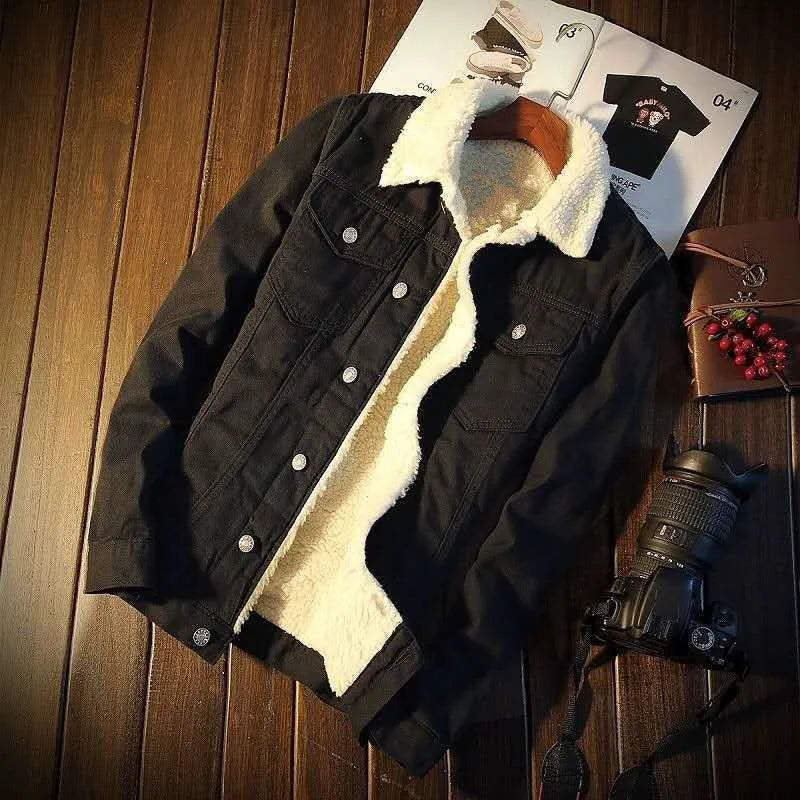 Winter Fleece Denim Jacket — Lambswool Lined