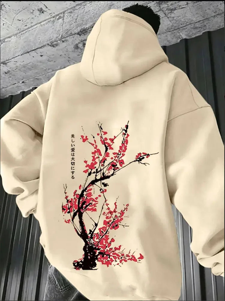 Harajuku Plum Blossom Hoodie — Y2K