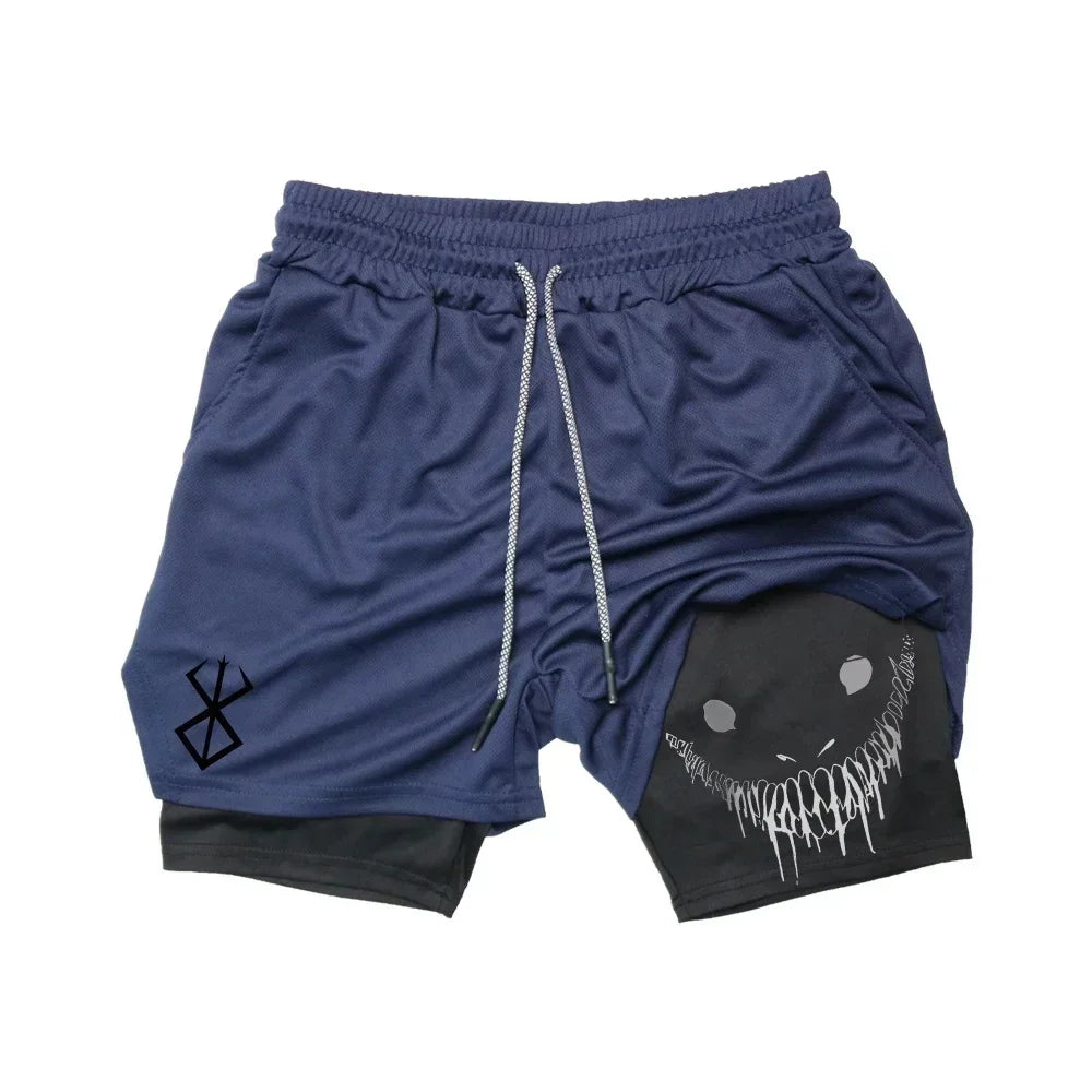 Funny Graphic Running Shorts — Quick Dry