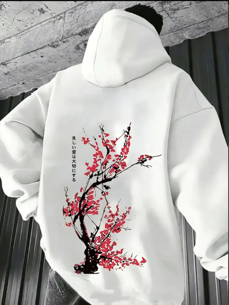 Harajuku Plum Blossom Hoodie — Y2K