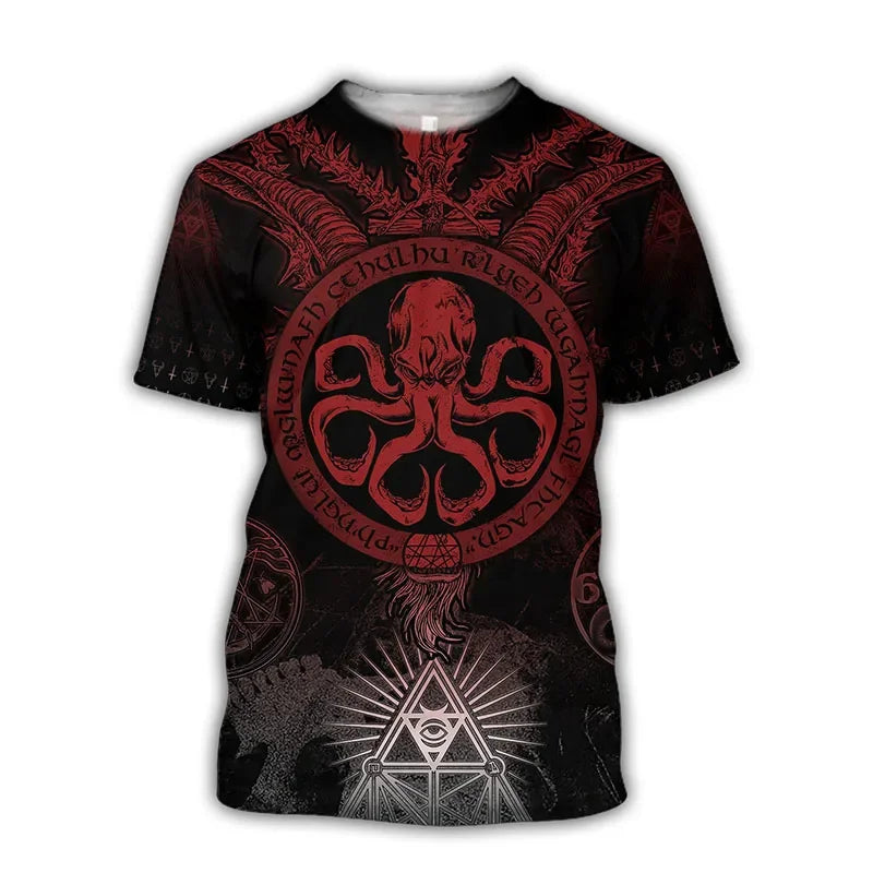 Tentacle Ocean T-Shirt — Retro 3D Print