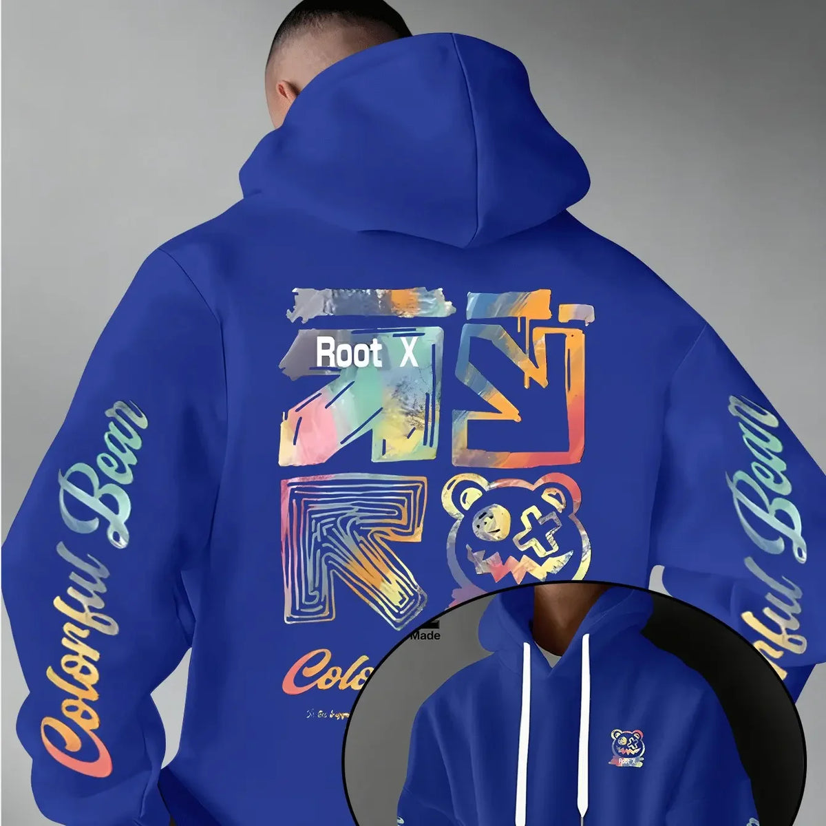 Rainbow Graffiti Bear Hoodie — Thick Warm