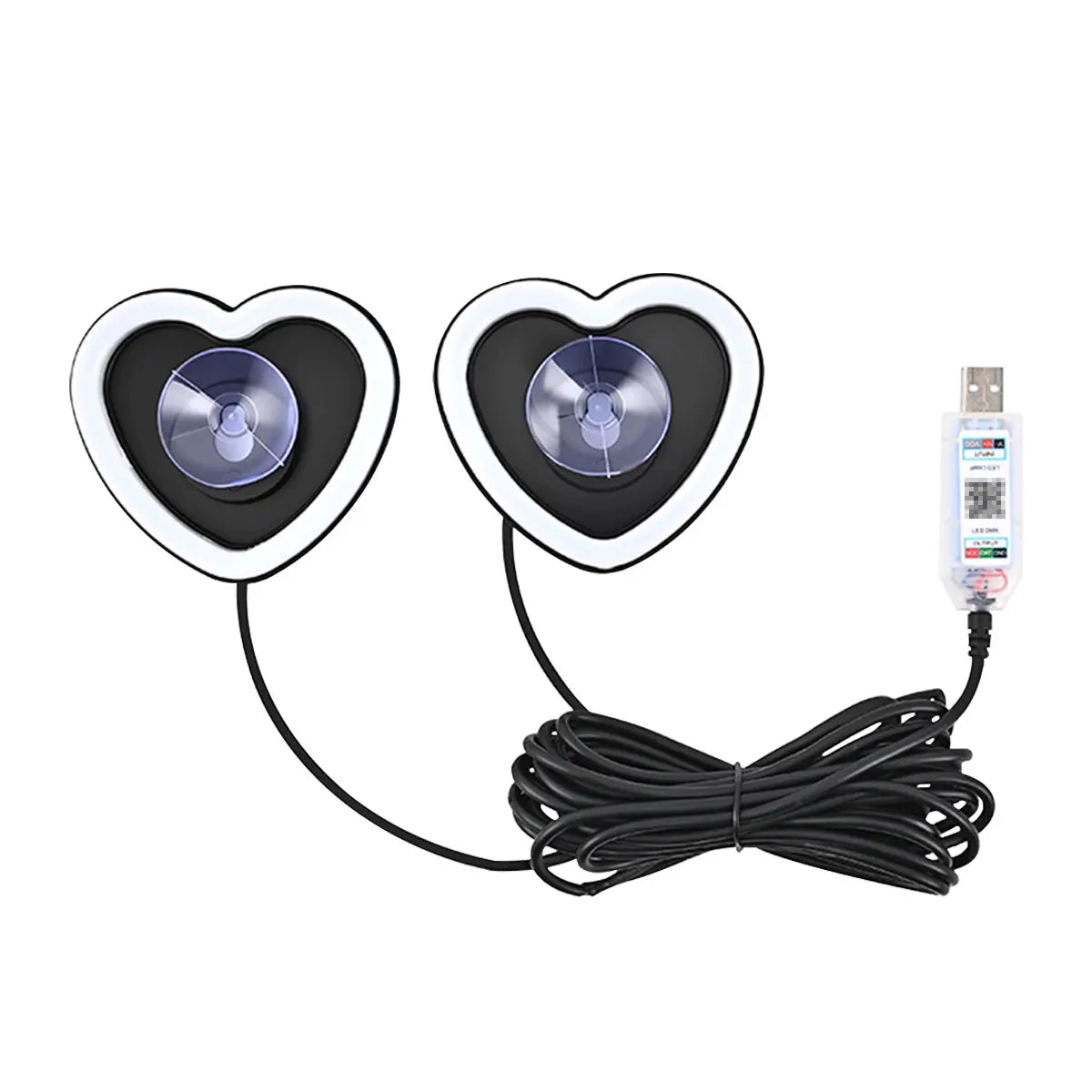 USB Heart LED Car Light — Colorful Ambient