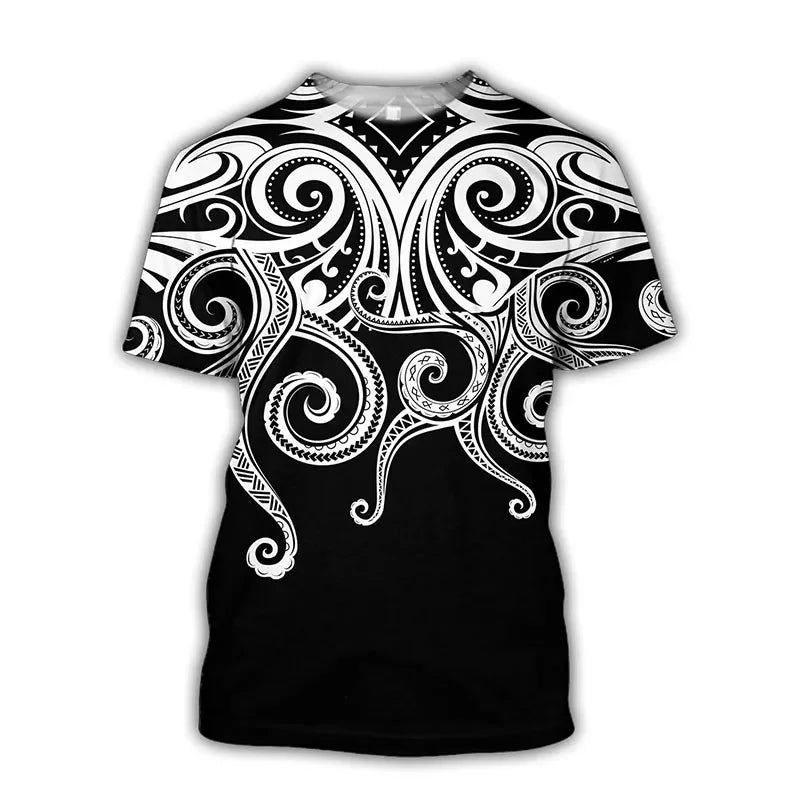 Tentacle Ocean T-Shirt — Retro 3D Print