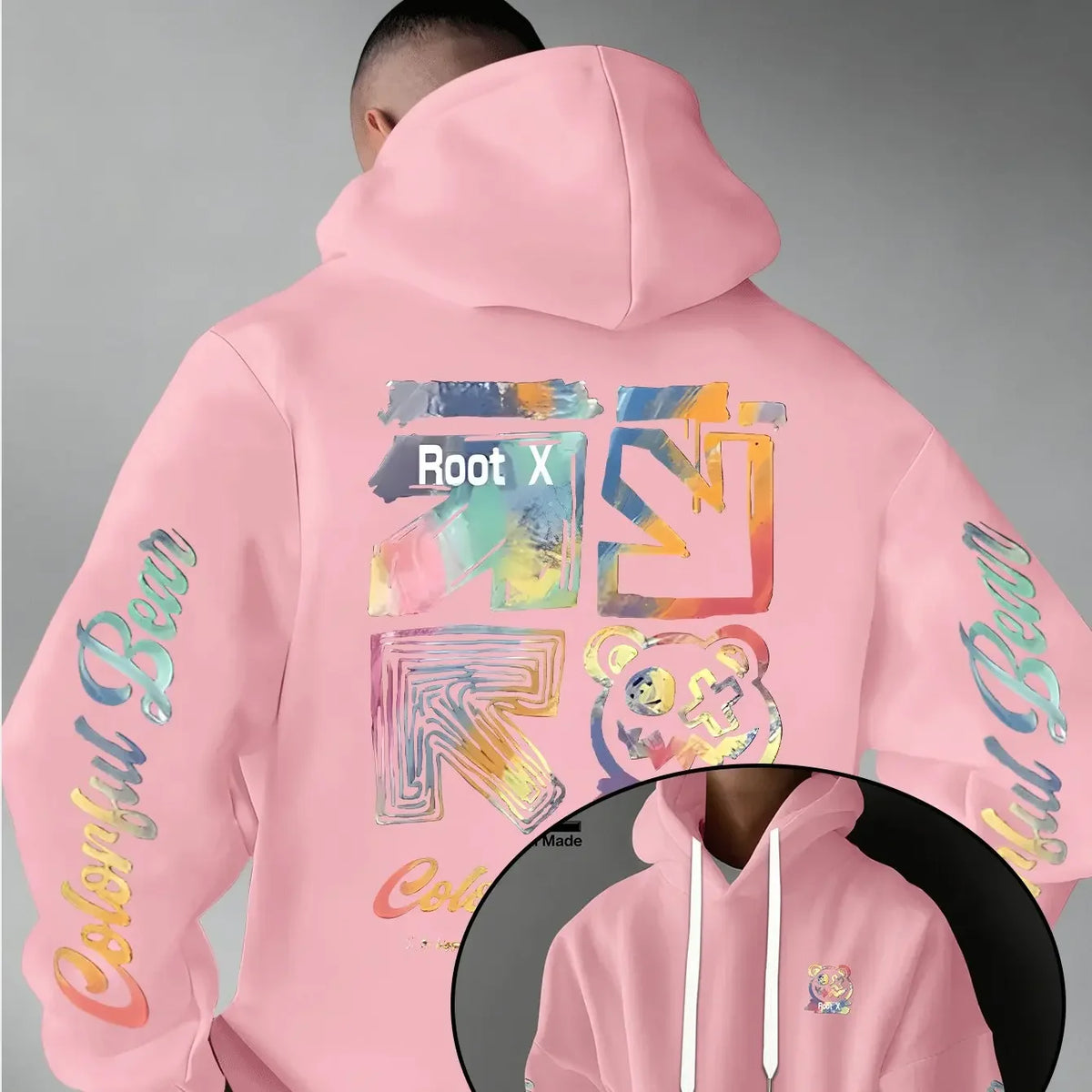 Rainbow Graffiti Bear Hoodie — Thick Warm
