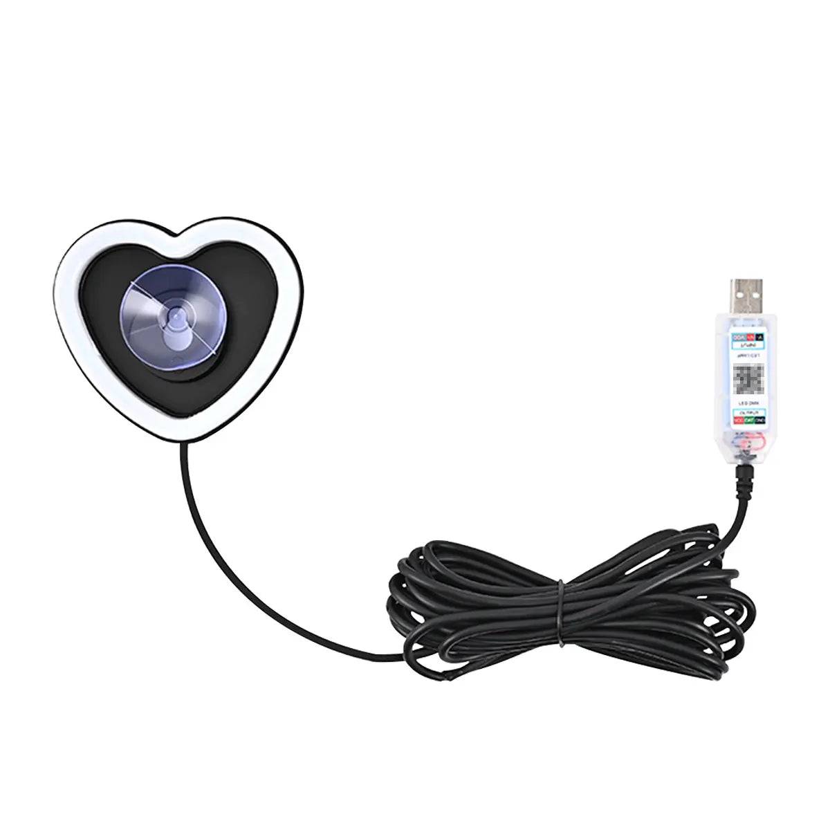 USB Heart LED Car Light — Colorful Ambient