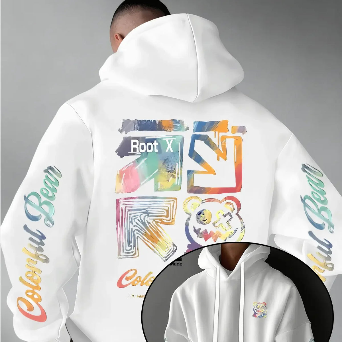 Rainbow Graffiti Bear Hoodie — Thick Warm