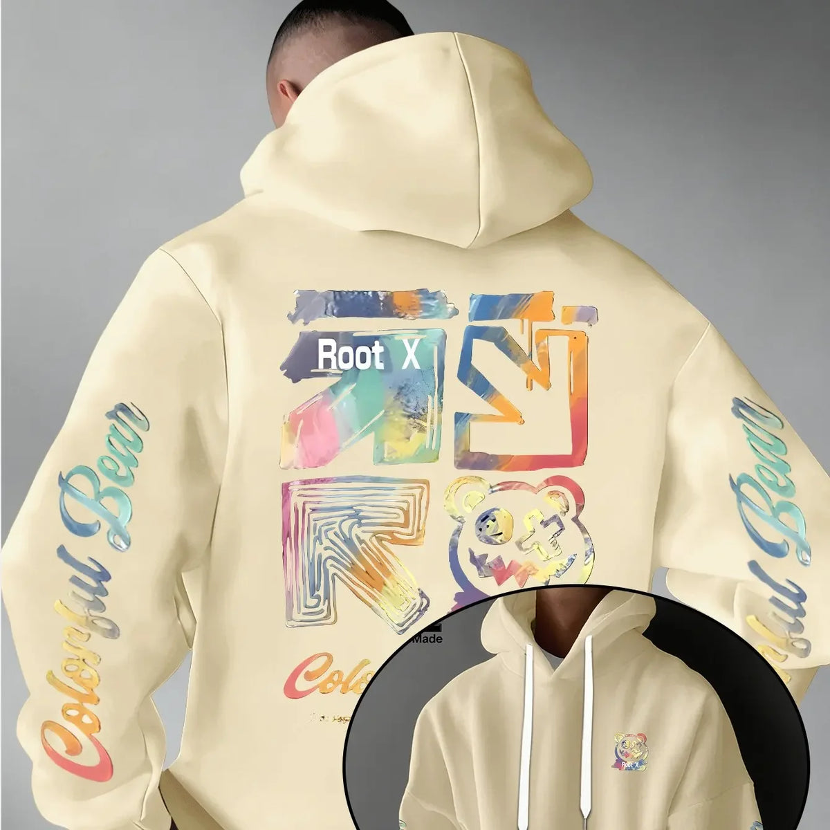 Rainbow Graffiti Bear Hoodie — Thick Warm
