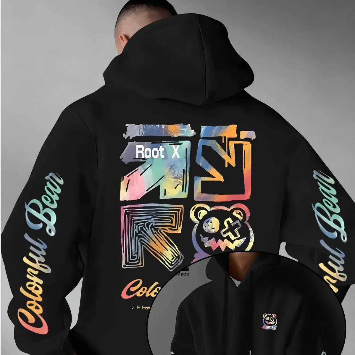 Rainbow Graffiti Bear Hoodie — Thick Warm